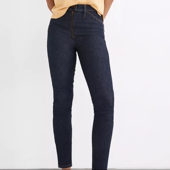 10" High-Rise Skinny Crop Jeans in Macarthur Wash: Exposed Zip Edition size 26 - Picture 4 of 7